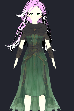Pale Figure, Green Dress